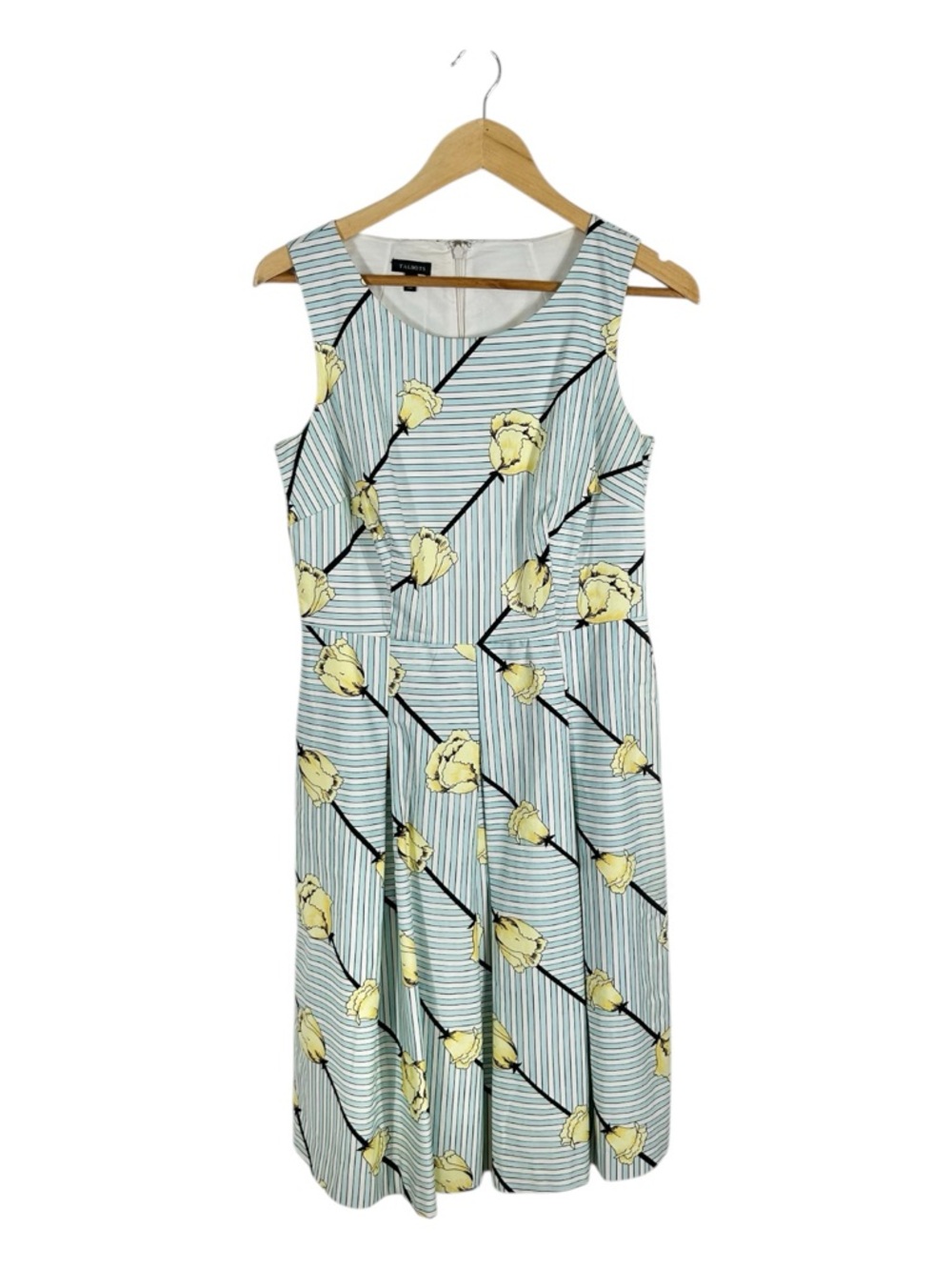 Talbots Tulip Floral Stripe Fit and Flare Knee-Length Dress‎ Size 6